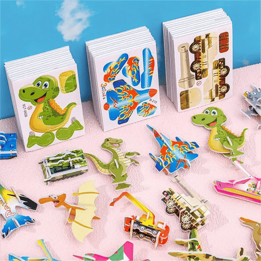 🧩Pedagogiskt 3D-pussel med tecknade figurer – 57 bitar som passar ihop med färgglada karaktärer för kreativt lärande 🎨