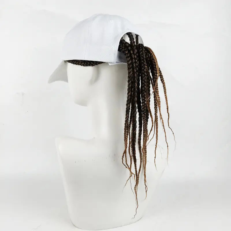 Flätad perukkeps – Snapback-keps med fastsydda dreadlockflätor
