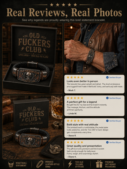 ☠️ Old Fuckers Club & Wild Freedom 🪓 | 2026 begrenset opplag av vintage-armbån