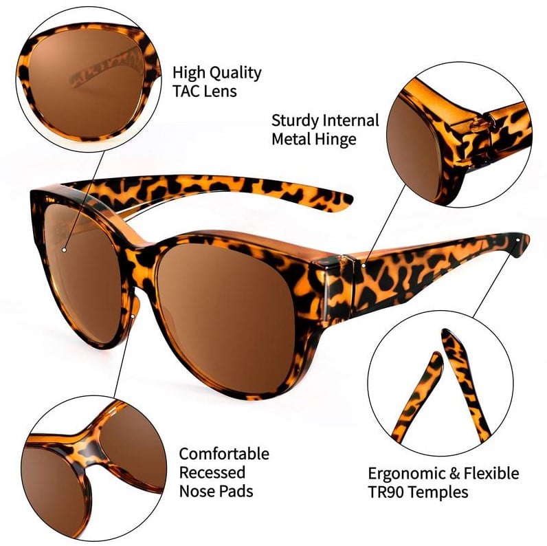 🕶 Nya solglasögon i cat-eye-modell i extra stor storlek, med polariserade glas och UV400-skyd