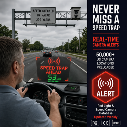 Head-Up Display (HUD) – GPS til bilen med digital hastighetsmåler