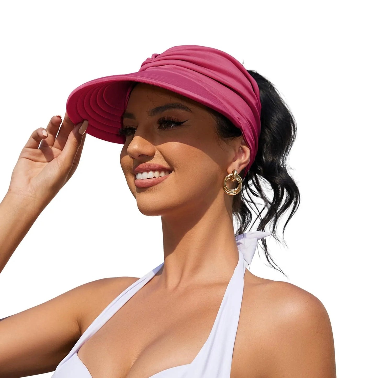 🔥Sista dagen – 50 % rabatt – Solskyddshatt för damer med UV-skydd UPF 50+