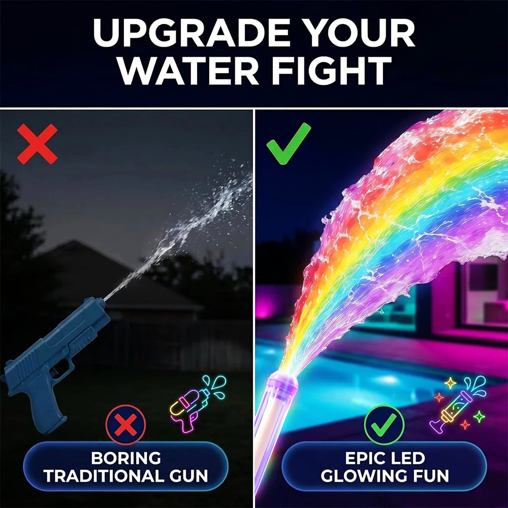 🌈 Färgglad fyrverkerivattenpistol – Sommarkul! Fantastiska vattensprutningseffekter! ✨