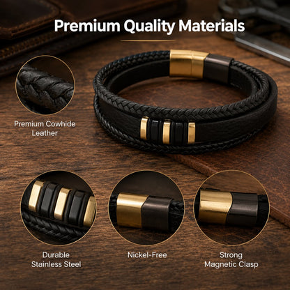 🖤Til sønnen min — Sett med flettede armbånd «Gå aldri alene»