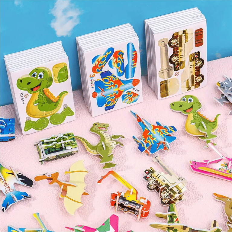 🧩Pedagogiskt 3D-pussel med tecknade figurer – 57 bitar som passar ihop med färgglada karaktärer för kreativt lärande 🎨