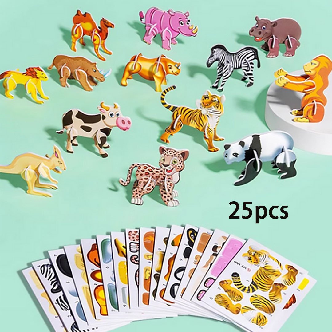 🧩Pedagogiskt 3D-pussel med tecknade figurer – 57 bitar som passar ihop med färgglada karaktärer för kreativt lärande 🎨