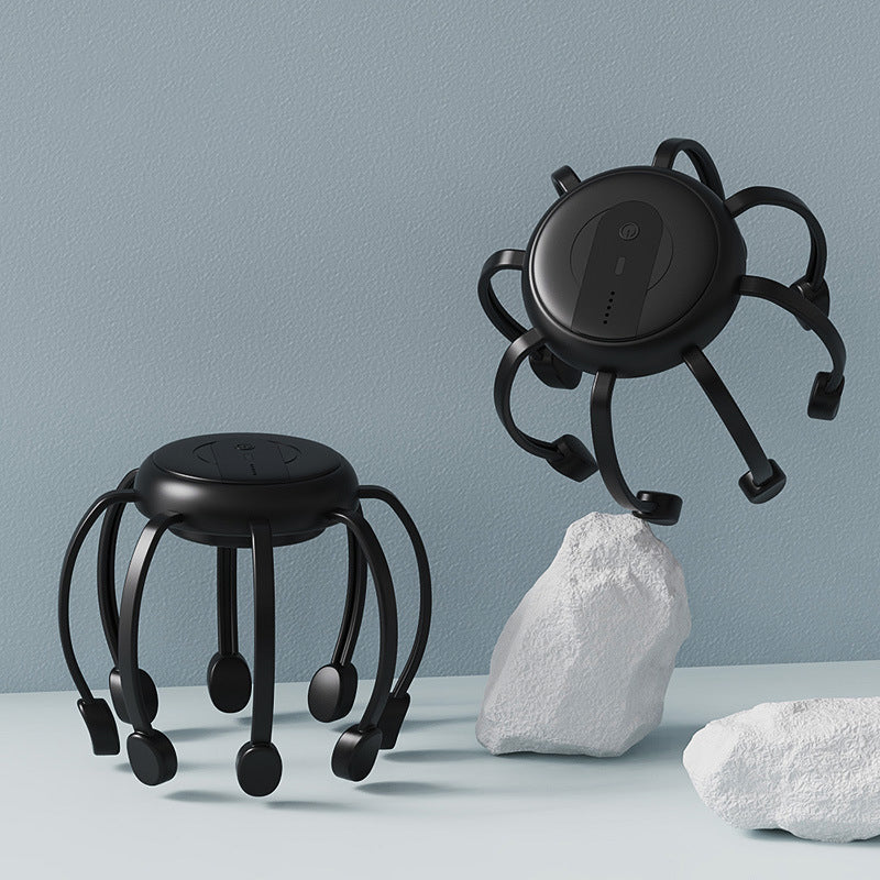 🐙 50 % RABATT NÅ! 💆‍♂️ Intelligent blekkspruthodemassasjeapparat – Avslappende elting, flere moduser og bærbart design