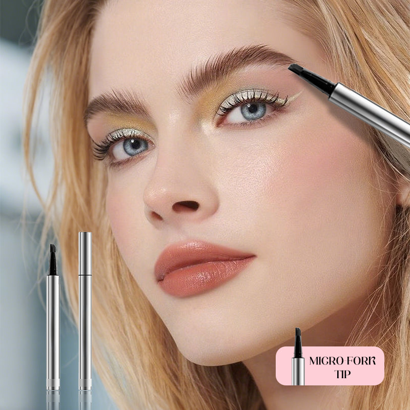 💞HELT SALG - KJØP 1 FÅ 1 GRATIS✨Vanntett øyenbrynspenn med mikrogaffeltupp💧